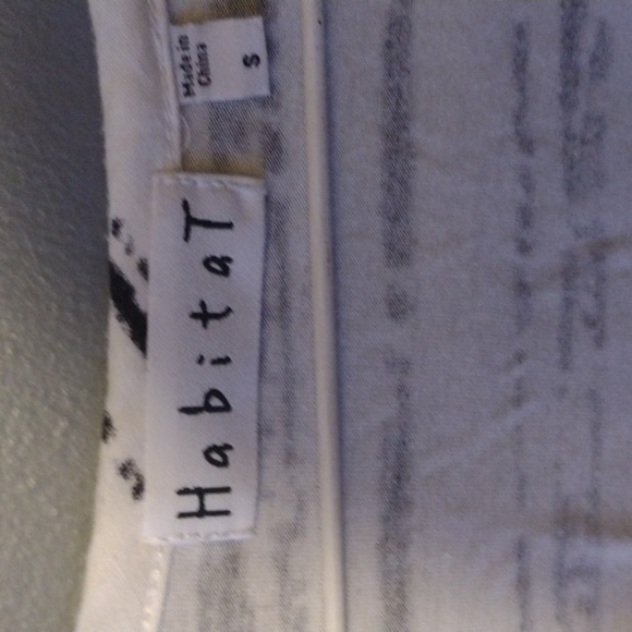 HABITAT shirt size small 3/4 length sleeves white and black - Picture 3 of 7